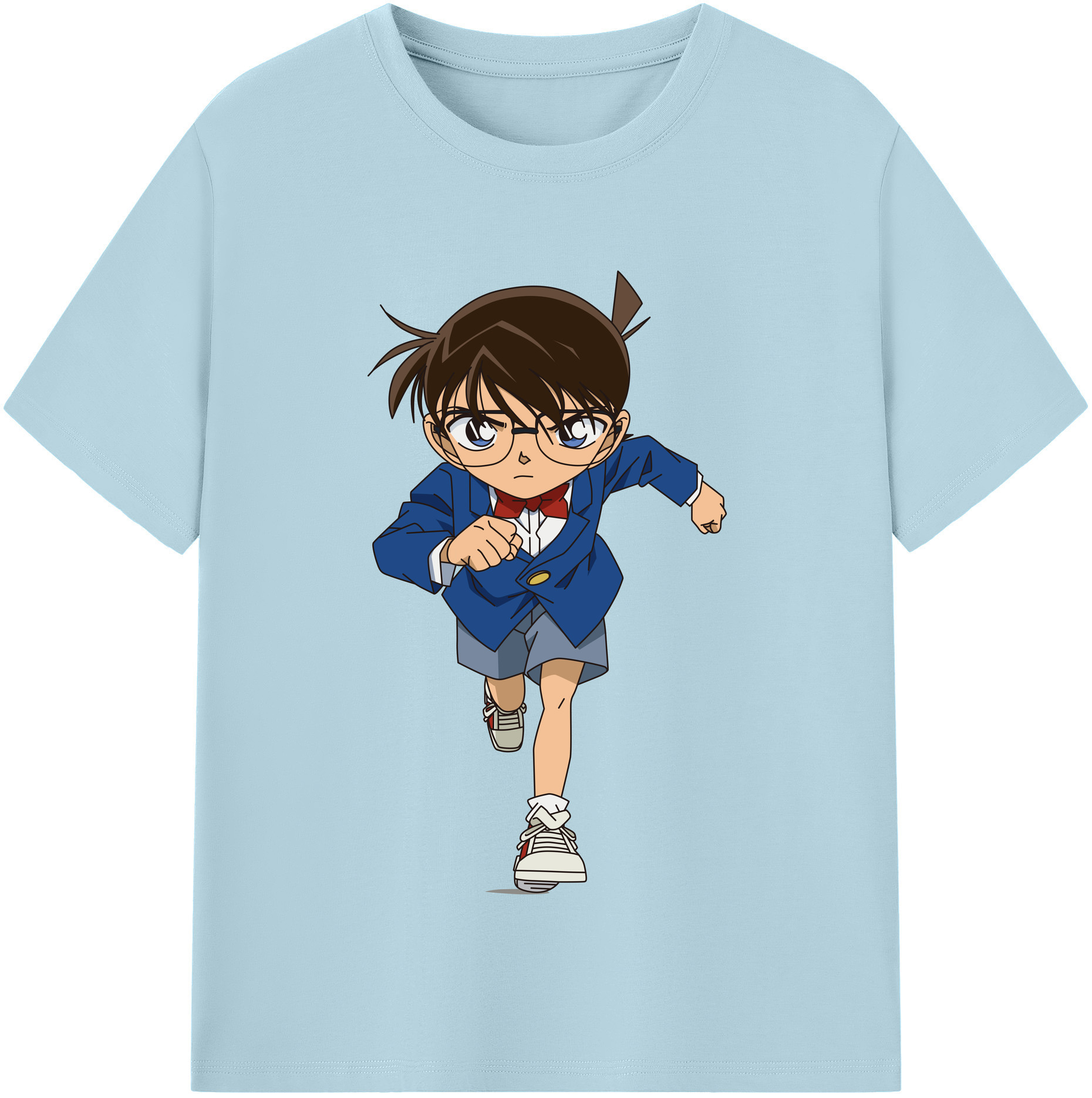 （画像用） 名探偵コナン 江戸川 コナン Detective Conan Conan Edogawa 綿100％半袖Tシャツ（フロントプリント）